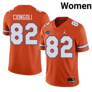 Official Orange Ace Ciongoli Florida Gators Women #82 Jerseys 254177-276