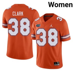 Game Orange Florida Women #38 Alec Clark Jerseys 693987-634