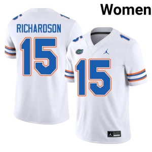 Game Anthony Richardson Florida #15 Women White Jersey 479810-598