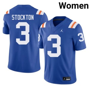 Stitched Alternate Bailey Stockton Womens University of Florida #3 Royal Jersey 867270-258