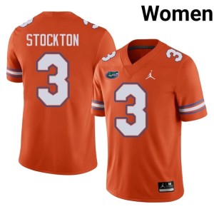Football #3 University of Florida Orange Bailey Stockton Women Jersey 723834-662