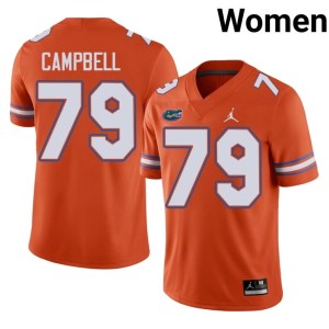 Embroidery Chancellor Campbell Women's Florida Gators Orange #79 Jersey 916819-685