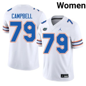 Alumni Women's Florida Gators Chancellor Campbell #79 White Jersey 648462-839