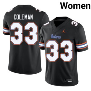 Replica Black DJ Coleman Gators #33 Women Jersey 393247-577