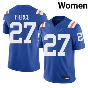 Embroidery University of Florida #27 Dameon Pierce Royal Alternate Women Jersey 956049-174