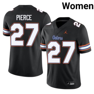 Football #27 Womens Dameon Pierce Black University of Florida Gators Jerseys 355652-436