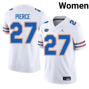 Alumni Women #27 Gator Nation White Dameon Pierce Jersey 272705-543