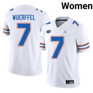2026 Danny Wuerffel Womens University of Florida Gators #7 White Jerseys 228832-857