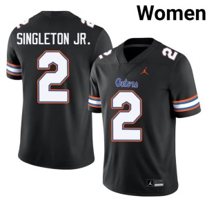 Game #2 Eric Singleton Jr. Black Women Florida Gators Jerseys 966061-643