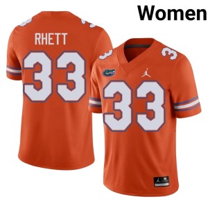 Game #33 Florida Orange Women's Errict Rhett Jerseys 780625-266
