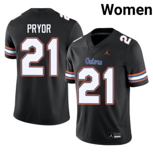 Stitched Women Black Evan Pryor #21 Gators Jerseys 369395-455