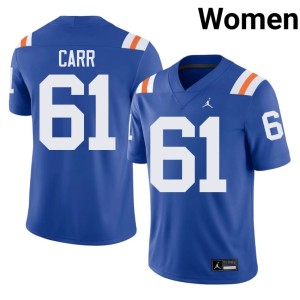 Stitched Royal Gator Nation G'Nivre Carr Women's Alternate #61 Jerseys 858299-414