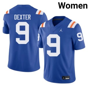 Official #9 Women University of Florida Gervon Dexter Royal Alternate Jersey 137186-807