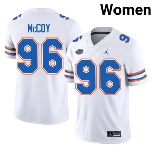 2026 JaReylan McCoy #96 Florida Gators Women's White Jersey 387018-153
