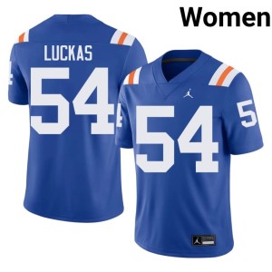 2026 #54 Womens Alternate University of Florida Royal Javarii Luckas Jerseys 351201-104
