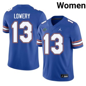 University Womens Florida Gators Royal Jordy Lowery #13 Jersey 781356-814