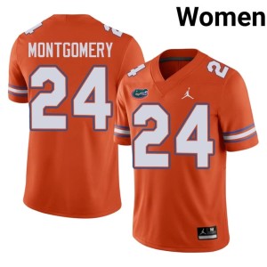 Game Orange #24 Womens Gator Nation London Montgomery Jerseys 524685-850