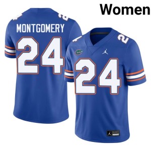 Official #24 Florida Gators Women London Montgomery Royal Jerseys 254246-241