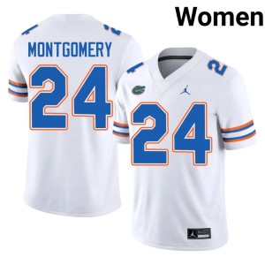 Official Women's UF London Montgomery #24 White Jerseys 850418-689