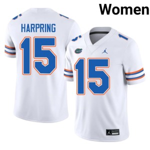 Limited White Women Luke Harpring #15 University of Florida Gators Jersey 275070-823