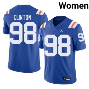 High School Royal #98 Women's Alternate UF Mason Clinton Jerseys 255997-825