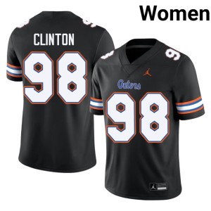 Limited Black Mason Clinton #98 Women UF Gators Jerseys 223305-705