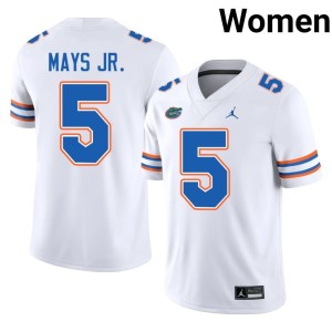2026-27 Micah Mays Jr. #5 White UF Women Jersey 874424-812