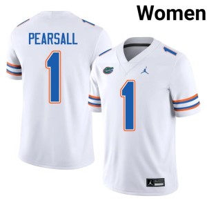 Game Womens Ricky Pearsall White #1 Florida Jerseys 354785-351