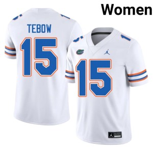 2026-27 #15 Women Tim Tebow University of Florida White Jerseys 135187-356