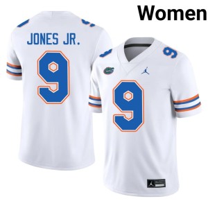 2026-27 #9 Florida Gators Tramell Jones Jr. Womens White Jersey 306165-881
