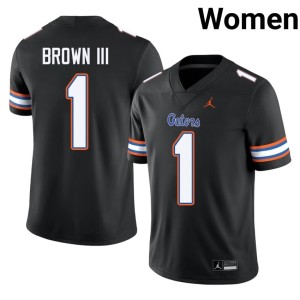 Alumni Vernell Brown III Black Women's Gators #1 Jerseys 496977-364