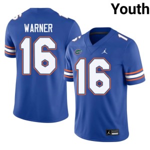High School Aidan Warner Florida Gators #16 Royal Youth Jersey 987551-920