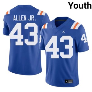 Stitched #43 University of Florida Youth Alternate Royal Alfonzo Allen Jr. Jerseys 458106-111