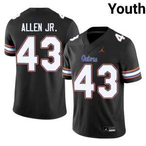 2026 University of Florida #43 Alfonzo Allen Jr. Youth Black Jersey 834566-329