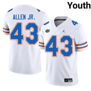 2026 #43 Alfonzo Allen Jr. Gator Nation Youth White Jerseys 370061-585