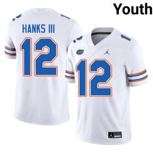 Alumni #12 UF Gators Ben Hanks III White Youth Jersey 700021-356