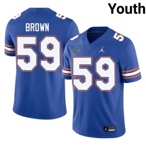 Official Corey Brown #59 Royal UF Youth Jerseys 252992-354