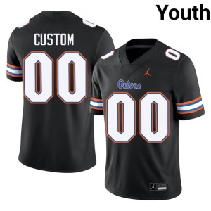 Embroidery #00 Florida Gators Custom Black Youth Jerseys 611218-413