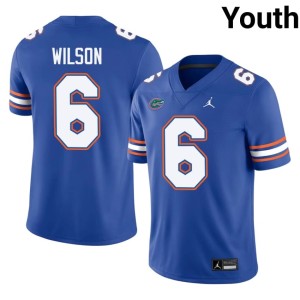 Stitched Gators Dallas Wilson #6 Royal Youth Jersey 526506-595