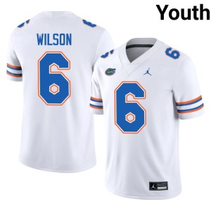 Football Dallas Wilson White Gators #6 Youth Jersey 595624-507