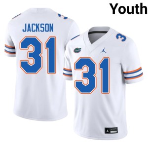 College White Evan Jackson #31 Youth University of Florida Jersey 171035-667