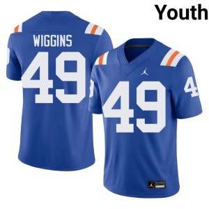2026-27 #49 Royal University of Florida Gators Youth Alternate Jalen Wiggins Jersey 642667-163