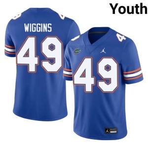 College Gator Nation Royal #49 Youth Jalen Wiggins Jersey 432298-843