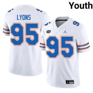 College Jamari Lyons White Youth Gator Nation #95 Jersey 182904-591