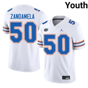 2026-27 Jason Zandamela #50 White Youth Gators Jerseys 926818-511