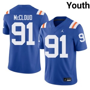 Limited Jeramiah McCloud #91 Florida Gators Alternate Royal Youth Jersey 304190-304