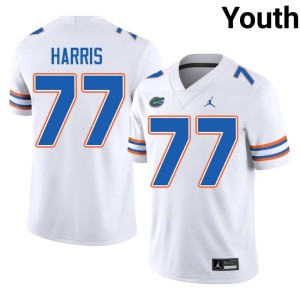 High School Knijeah Harris #77 Youth White Florida Jersey 182525-297