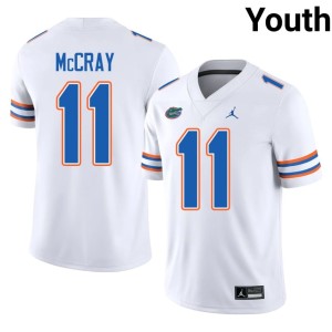 Limited LJ McCray Youth UF Gators #11 White Jersey 804150-872