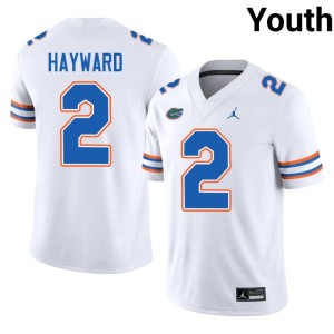 College Youth UF Gators Lagonza Hayward #2 White Jerseys 751836-567
