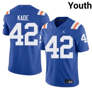 University Alternate Royal #42 Matthew Kade Florida Youth Jersey 293139-711